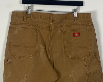 Dickies Shorts / 90er Jahre Vintage Canvas Cargo Badehose / Streetwear / Hip Hop Kleidung / Größe 40