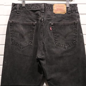 Levi's 505 Jeans | Vintage 1990s Black Denim Pants | Regular Fit Straight Leg | Classic Style