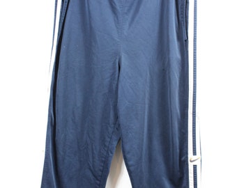Nike Vintage y2k blue shimmer nylon track pants with stripes