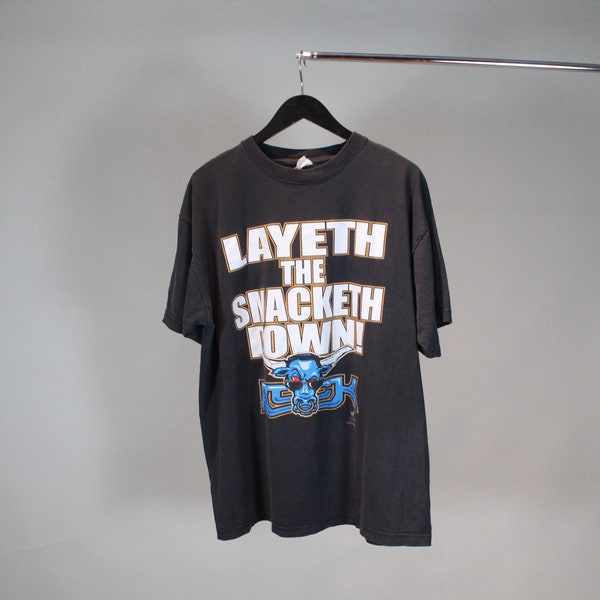 T-shirt Vintage WWF WWE WCW The Rock - Noir - Taille XL - Occasion Très Bon état