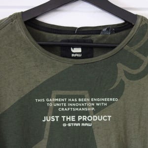 G-Star Raw Graphic T-shirt | Vintage Relaxed Fit Olive Tee | Classic Streetwear Staple