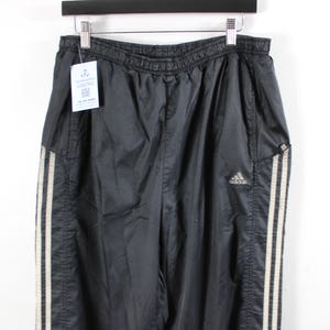 Vintage Adidas Windbreaker Track Pants | Tear-Away Style | Y2K Athletic Streetwear | Unisex Retro Sportswear