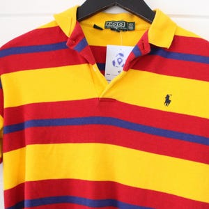Polo Ralph-Lauren Rugby Shirt | Vintage 90s Cropped Reworked Striped Polo Shirt | Streetwear Casual Top