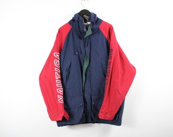 Nautica Anorak-jas/vintage jaren '90 bovenkleding shell windbreker jas