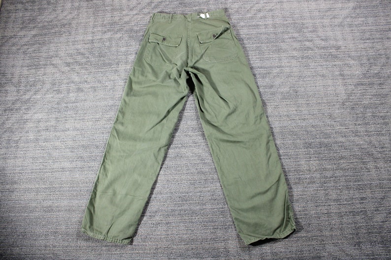 Vintage Camo Pants / Military Green Camouflage Combat Trouser / 90s