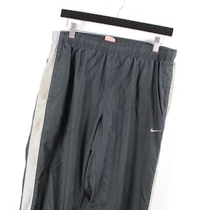 Vintage Nike Pants Boys XL Black Gray Windbreakers Warm Ups Youth Kids 90s  * 