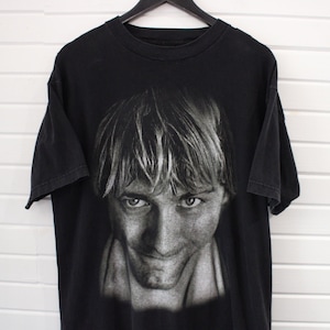 Kurt Cobain T-Shirt | Vintage 1990s Grunge Portrait Graphic Band Tee | Iconic Rock Music Collectible