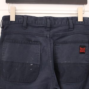Pantalones cargo Tough-Duck / Pantalones utilitarios de trabajo vintage / Pantalones de construcción azul marino resistentes