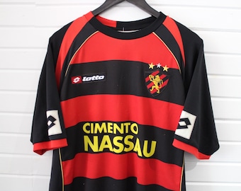 Lotto Sport-Recife Soccer Jersey | Vintage 2000s Brazilian Football Shirt | Number 10 Graphic