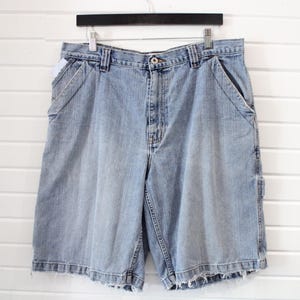 Urban-Pipeline Jean Shorts | Vintage Carpenter Denim Baggy Cut-Offs | 2000s Casual Streetwear Summer Shorts