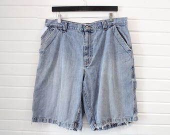 Urban-Pipeline Jean Shorts | Vintage Carpenter Denim Baggy Cut-Offs | 2000s Casual Streetwear Summer Shorts