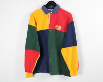 Polo de rugby / haut barbare vintage des années 90 / vêtements hip hop / streetwear