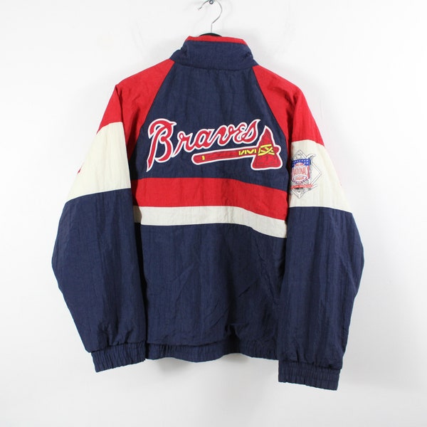 Atlanta-Braves Jacket / Vintage MLB Guardians Baseball Pro-Player Coat / 90s Champion Sports Team Graphic