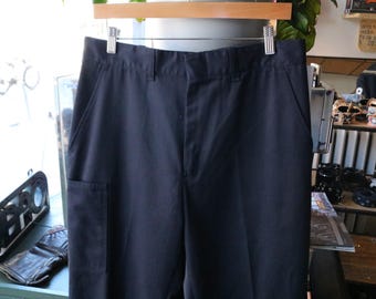 Pantalones Pinto / Pantalones de trabajo azul marino plisados ​​estilo vintage de los 90 / Hechos en EE. UU.