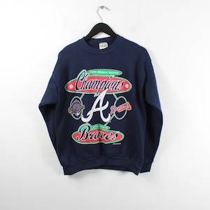 Braves Sweater / Vintage MLB Atlanta Sweatshirt / 90s Baseball Champion Sports Team Graphic