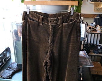 Pantalones de pana Howick-Contours / Pantalones rectos de pana marrón de canalé ancho estilo vintage de los 90 / pantalones casuales