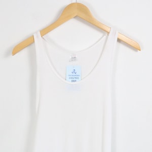Jockey Tank Top | Vintage geripptes weißes Baumwoll Tank Top | Klassisches Unterhemd
