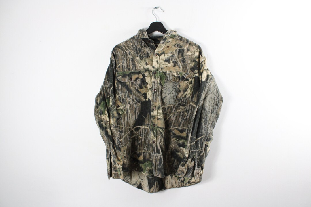 Camo Dinnerjacket / Vintage 90s Real Tree Camouflage Hunting Long