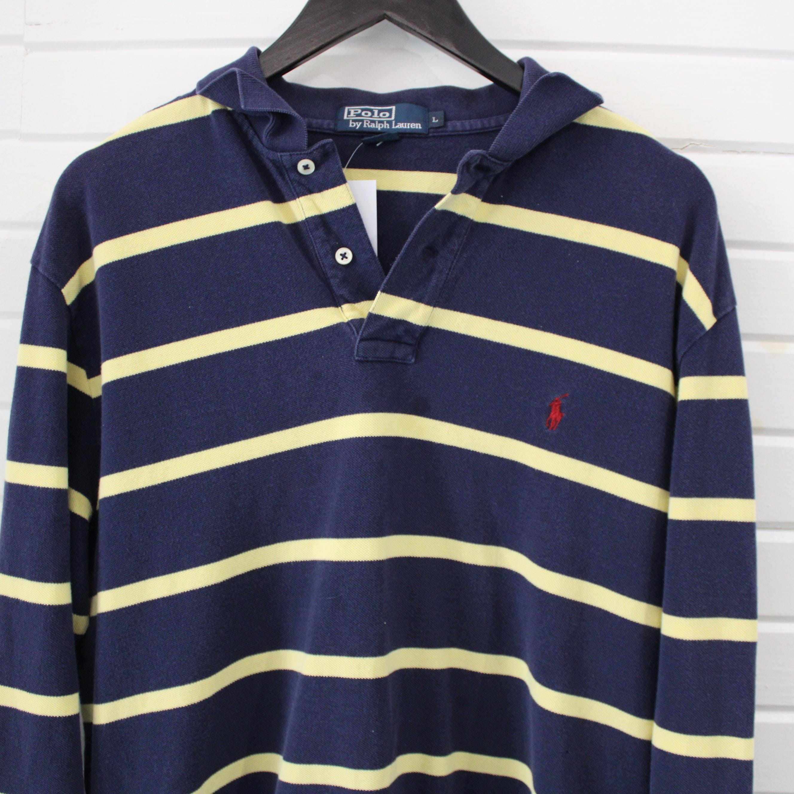 NAUTICA JEANS COMPANY 90s Striped Rugby Shirt XXL Grey