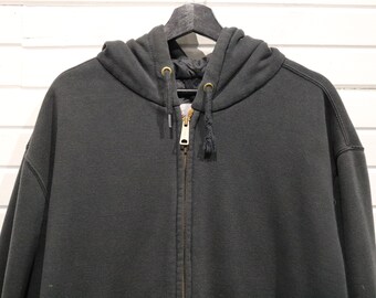 Carhartt Hoodie | Vintage 2000s Quilted-Lined Full-Zip Hoodie | Workwear Zip-Up Sweatshirt