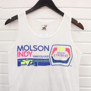 Molson-Indy Vancouver Tank Top | Vintage 90s Graphic Racing Sleeveless Shirt | Molson Canadian Speed Limit Car Tee