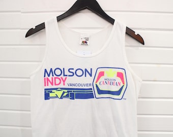 Vintage 90s Molson Indy Racing Tank Top: Vancouver Graphic Tee