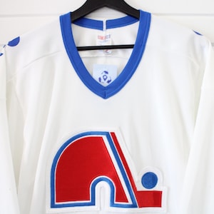 CCM Nordiques Hockey Jersey | Vintage 90s Quebec Team White Blue NHL Jersey | Classic Sports Fanwear