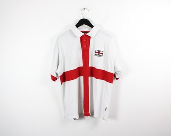 Polo Rugby Shirt / 90s Vintage England Barbarian Top / Hip Hop Clothing / Streetwear