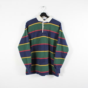 Polo Rugby Shirt / 90s Vintage Barbarian Top / Hip Hop Clothing / Streetwear