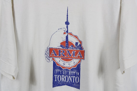 Canada T-Shirt / Vintage Arma 1994 Lets Get Busy … - image 2