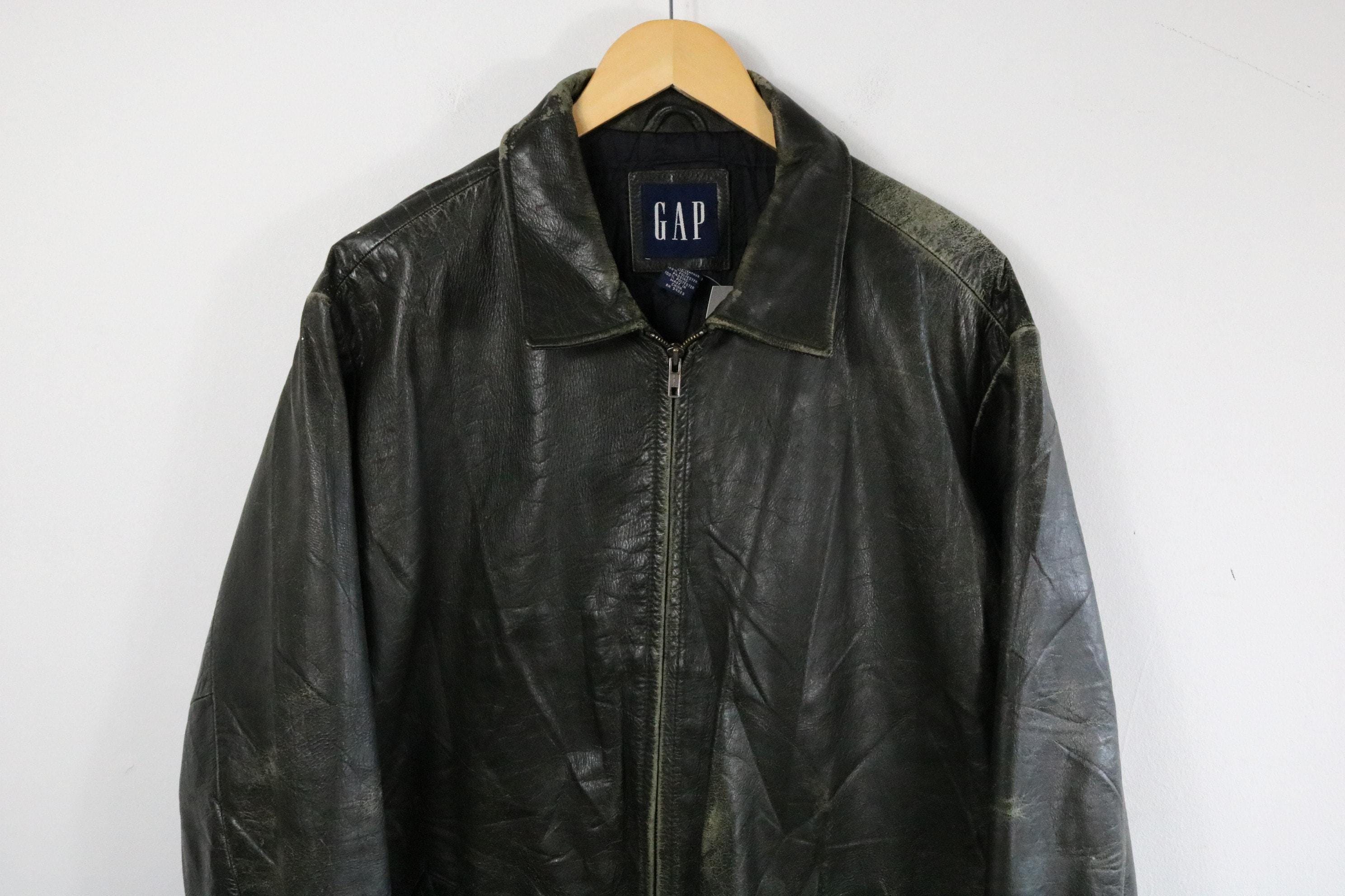 Vintage Gap Leather Blazer - Etsy