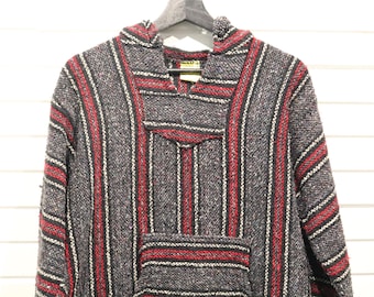 Sudadera Frank's Sweater / Sudadera con capucha estilo Baja Stripe vintage / Sudadera con capucha y bolsillo tipo canguro