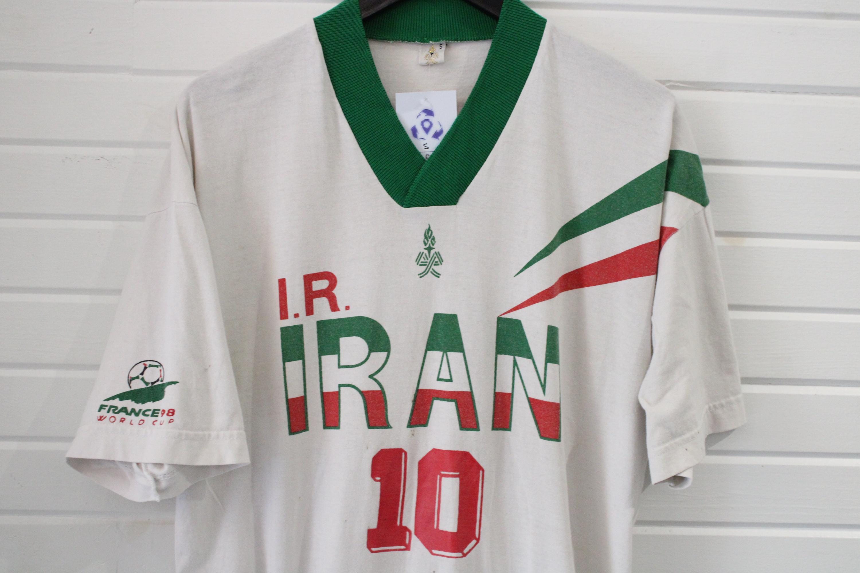 Iran World Cup Jersey | Vintage 1998 France Football Shirt | A