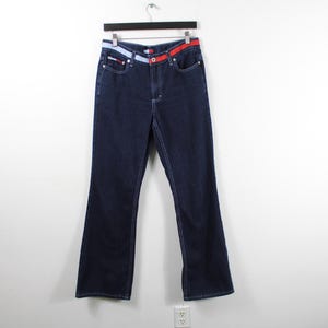 Tommy-Hilfiger Ausgestelltes Denim Jeans | Größe 29 | Vintage 90er Jahre Kleidung
