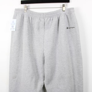Champion Sweatpants | Vintage 90s Classic Streetwear Athletic Joggers | Grey Fleeced Pants