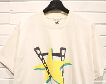 Fruit-of-the-Loom T-Shirt | Vintage Toronto Festival graphic tee | Film reel and camera artwork