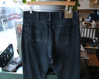 Lee Jeans / Pantalones vaqueros vintage de cinco bolsillos en negro lavado de los años 2000 / Un clásico para el día a día