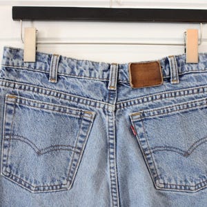 Levi&#39;s 532 Jean Shorts | Vintage 90s Raw Hem Denim Jorts | Classic Blue Cutoff Summer Shorts