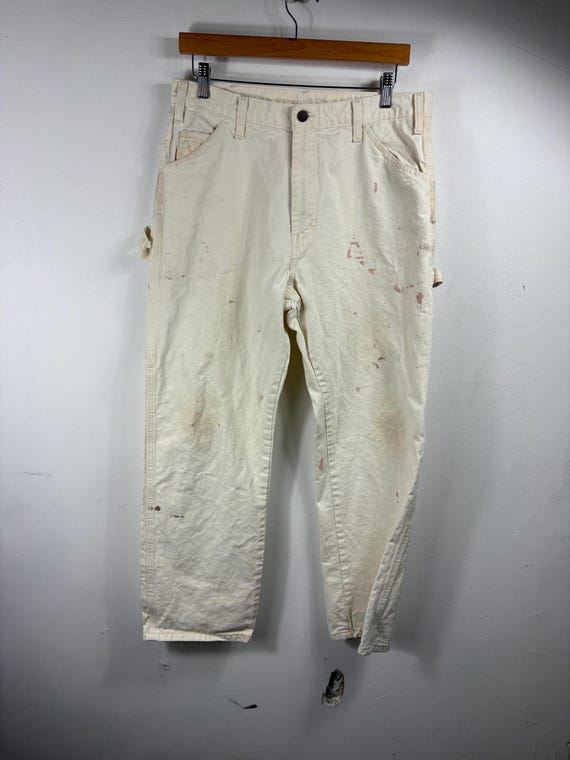 Dickies Painter Pants | Vintage Workwear Cream Utility Trousers
