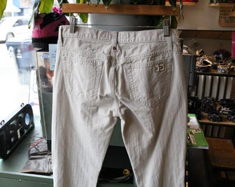 Calça jeans Joe's-Jeans | Calça jeans vintage dos anos 2000 em algodão creme com cinco bolsos e etiqueta com o logo na parte de trás | Calça clássica e casual para o dia a dia