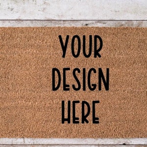 Customized Doormat Doormat Coir Mat Design Your Own Mat Wedding Gift Personalized Gift Outdoor Mat Design Your Own Mat image 1