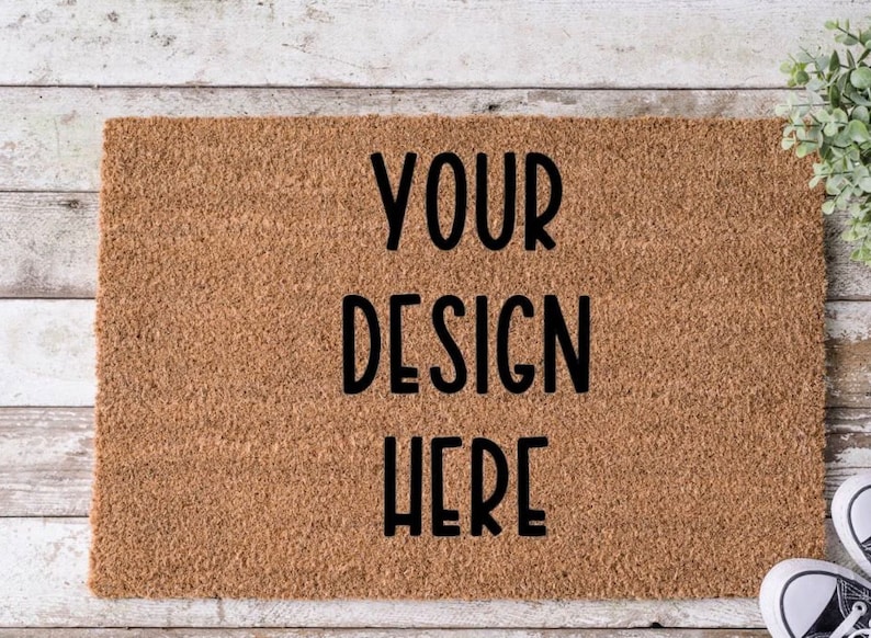 Customized Doormat Doormat Coir Mat Design Your Own Mat Wedding Gift Personalized Gift Outdoor Mat Design Your Own Mat image 1