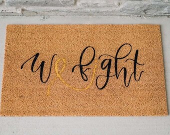 Cancer Doormat-We Fight Doormat-Childhood Cancer Doormat-Personalized Doormat-Cancer-Cancer Gift-Cancer Survivor-Childhood Cancer Survivor