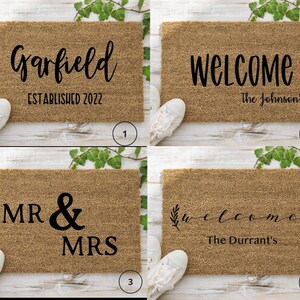 Welcome Mat, Custom Doormat, Last Name Doormat, Housewarming Gifts, Client Gifts