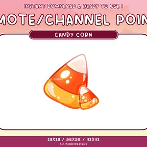 Halloween Candy Corn Channel Points / Emote / Sub Bit Badge for Twitch Stream Discord Role - Pastel Spooky Autumn Celestial Sparkle