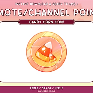 Halloween Candy Corn Coin Channel Points / Emote / Sub Bit Badge for Twitch Stream Discord Role - Pastel Spooky Autumn Celestial Sparkle