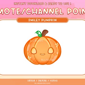 Zucca di Halloween Channel Point / Emote / Sub Bit Badge per Twitch Stream Discord Role - Pastel Fruit Spooky Autumn Theme Celestial Sparkle