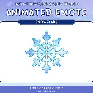 ANIMATED Snowflake Emote / For Twitch Stream Streamers Discord Role - Cute Pastel Christmas Celestial Sparkle Winter Theme, Holidays Theme