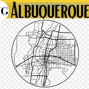 Albuquerque City Map SVG File, Albuquerque Gift, Albuquerque Coaster, Ornament, Glowforge File, Laser Cut Coaster, Laser Cutting, SVG files