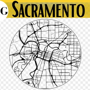 サクラメント市地図、SVG ファイル、サクラメント ギフト、サクラメント コースター、オーナメント、Glowforge ファイル、レーザー彫刻、レーザーカット ギフト、カリフォルニア